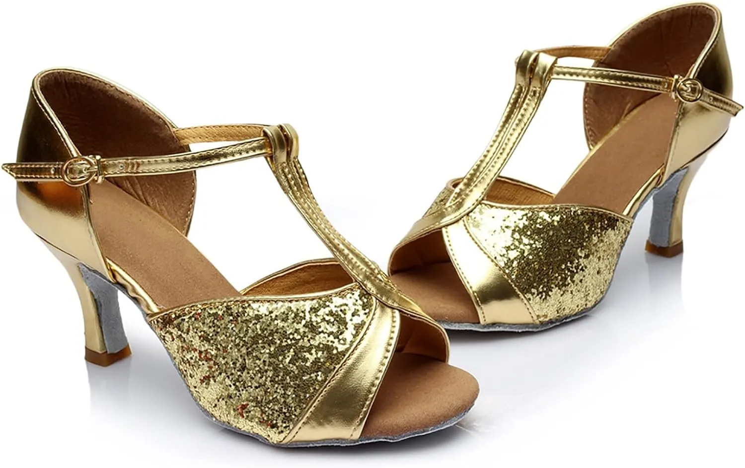 Women's Sandals Women's Latin Dance Shoes Ballroom Performance Practice Dancing Shoes High Heels Platform Sandals